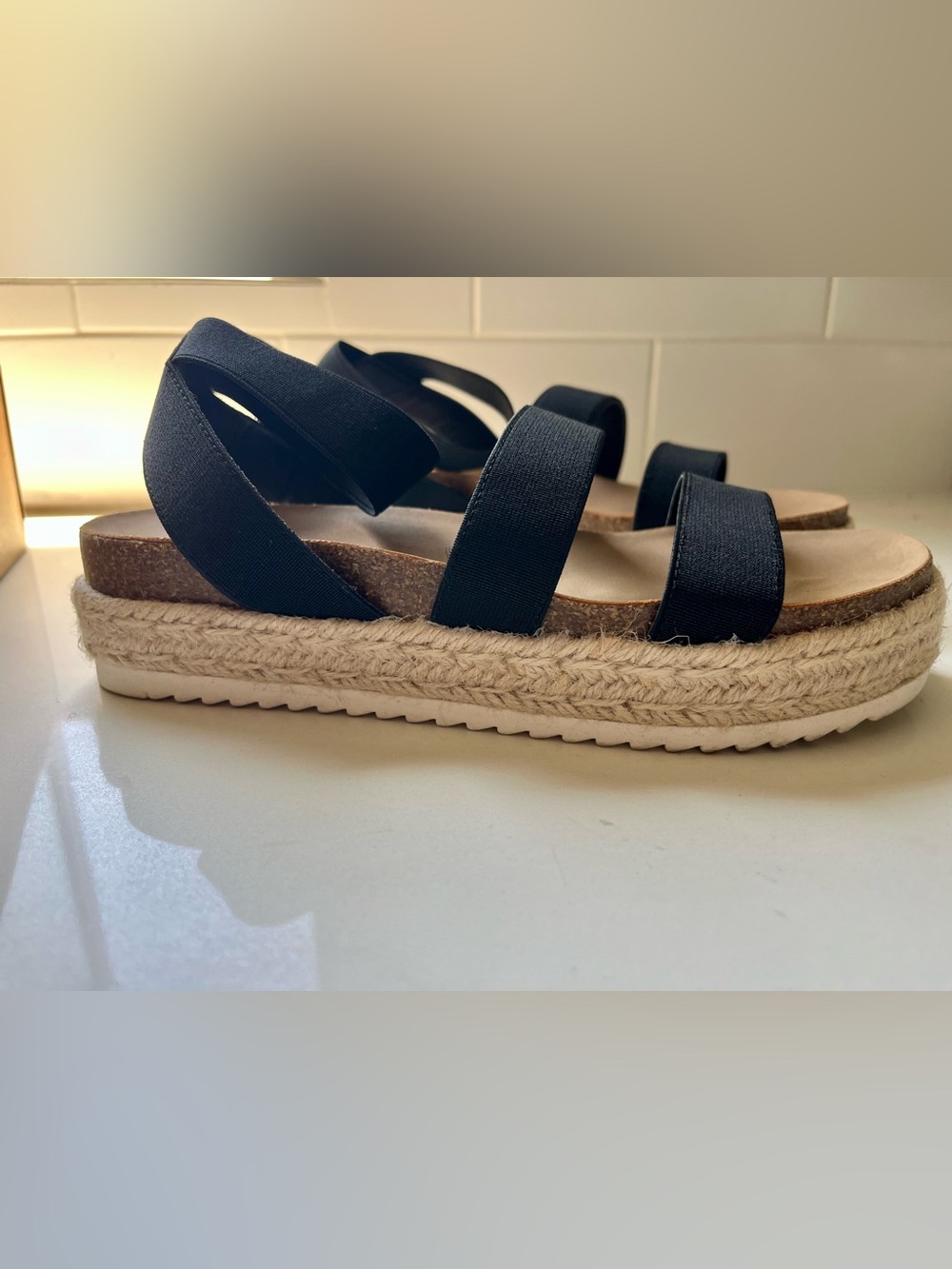 Steve Madden Kids Kimmie - Black Elastic-Strap Espadrille Sandals kids 4